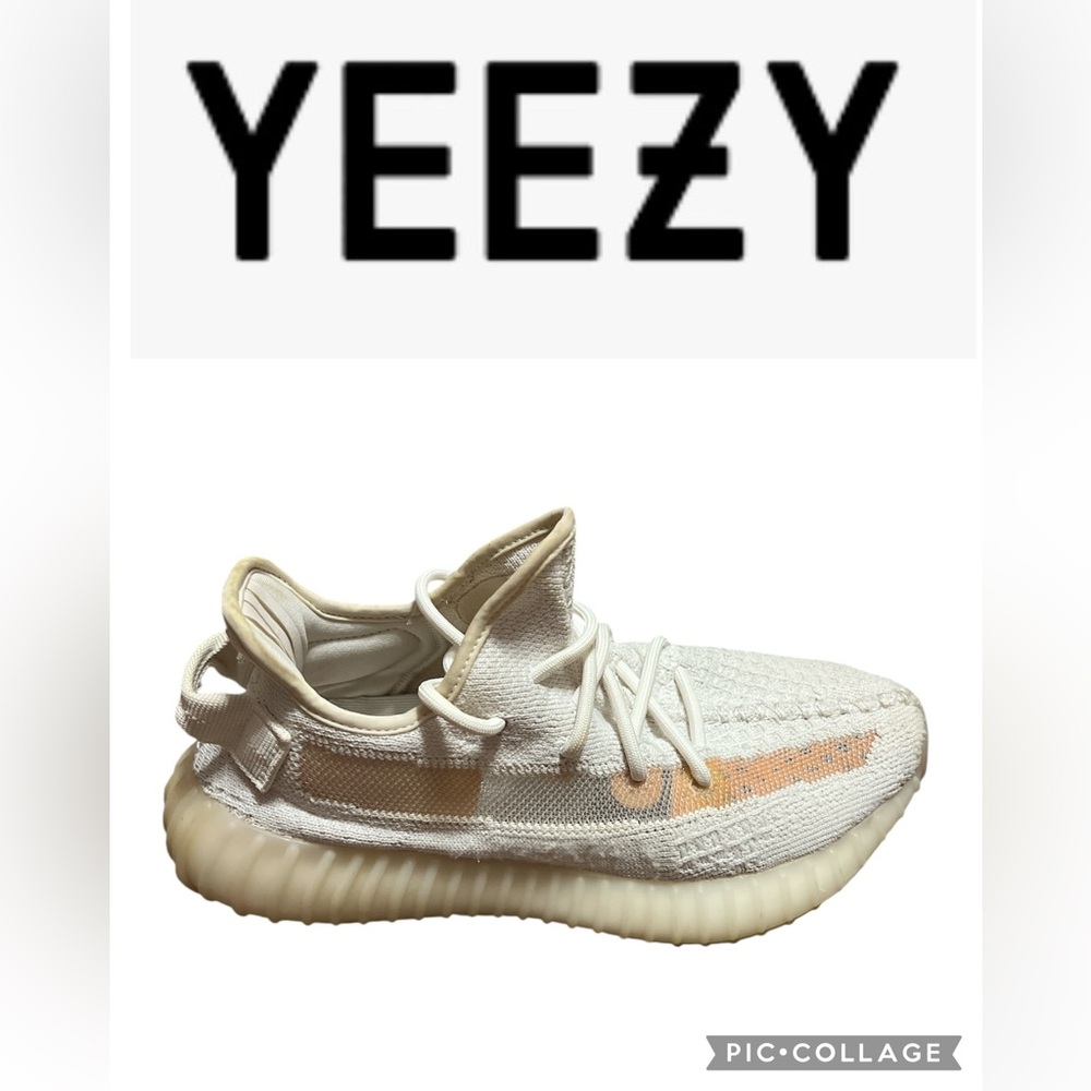 Yeezy Boost 350 V2 White and Cream Athletic Shoes